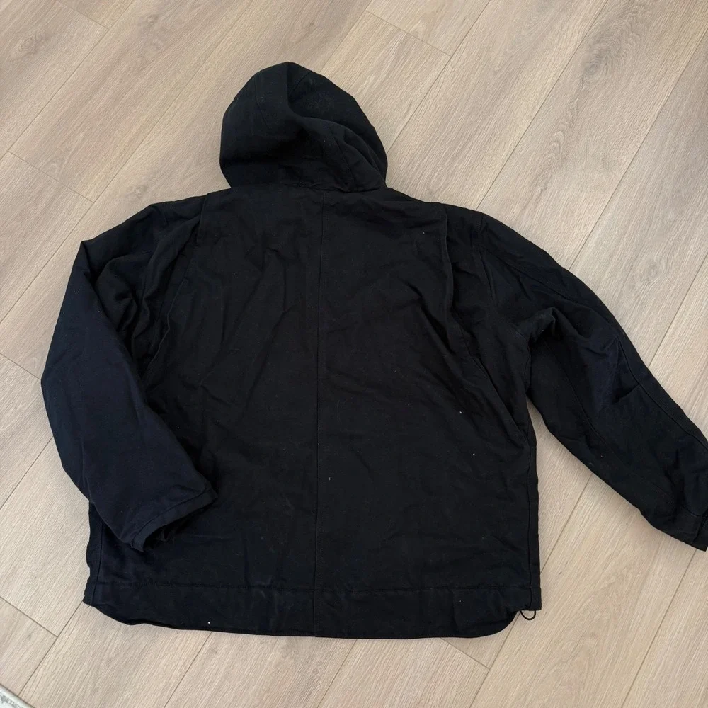 Carhartt OJ3826-M Relaxed Fit Sherpa Lined Hooded Jacket Mens 2XL Black Canvas